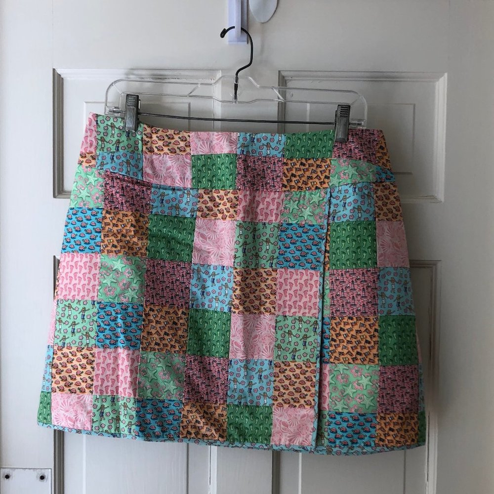 Vintage Vineyard Vines Beach Theme Patchwork Skirt